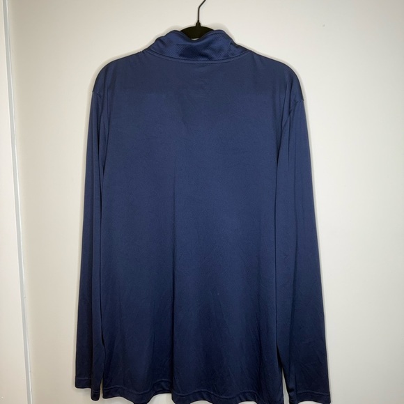 Men's Fanatics Navy Dallas Cowboys Camo Jacquard Quarter-Zip Jacket - Picture 7 of 7